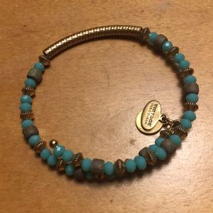 Alex and Ani blue & gold bracelet